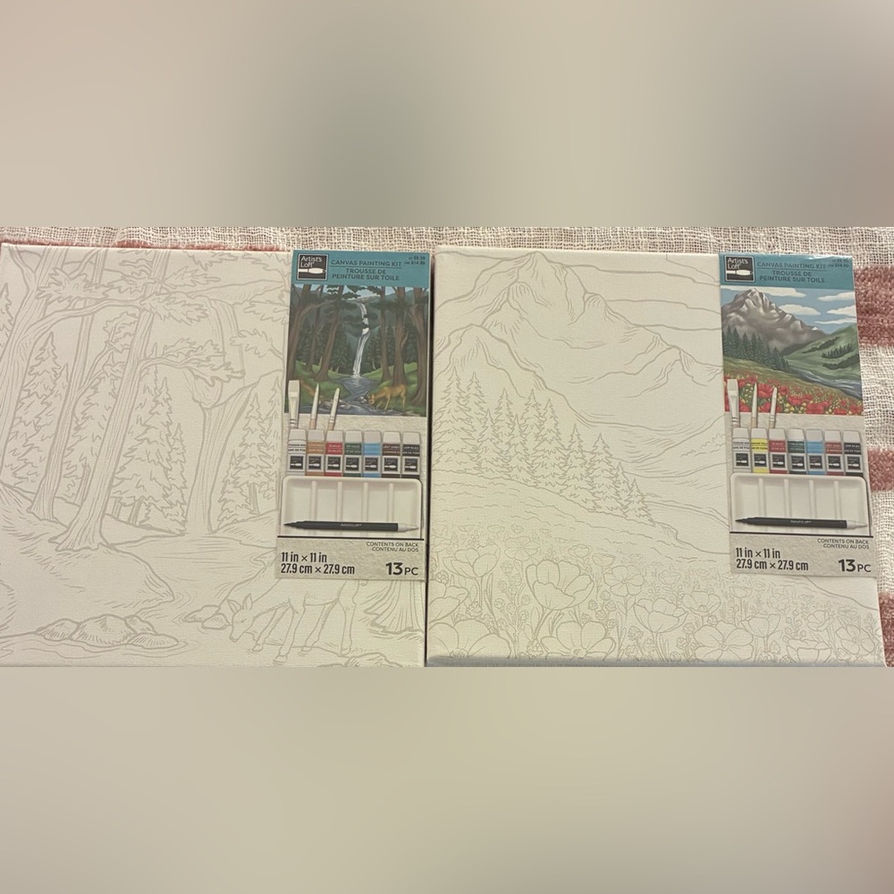 NWT  2 Canvas Painting Kits